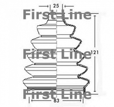 FIRST LINE fcb2343 -  Пыльник, приводной вал